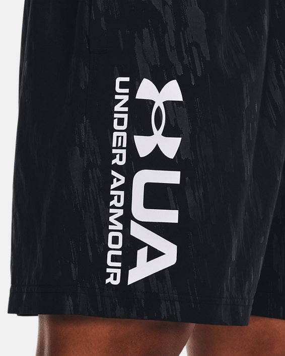 Men's UA Woven Emboss Shorts, Black, pdpMainDesktop image number 3